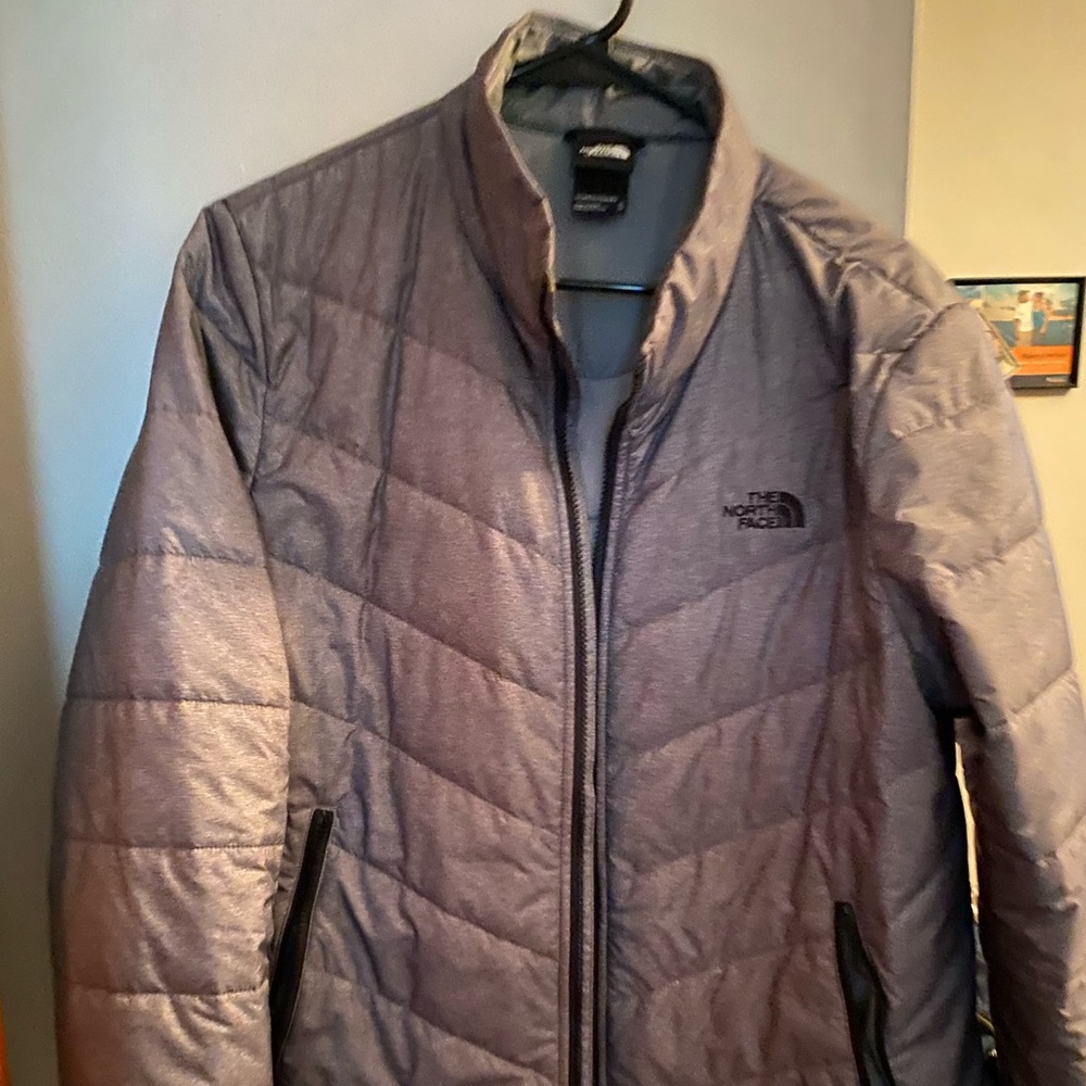 Gray north face winter coat